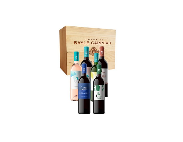 COFFRET BOIS N°14 - 6 BOUTEILLES 75 CL